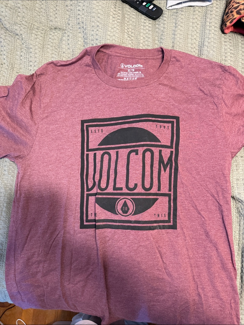 Volcom Mauve Graphic Logo Tee